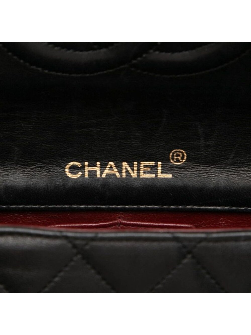 ★SOLD★ Chanel Quilted CC Logo Crossbody Chain Shoulder Bag Black Lambskin - Picture 6 of 7